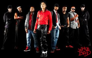 Picture of the tribute band for Michael Jackson "Who's Bad"